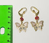 Plated Tri-Gold Butterfly Earring