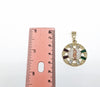 Plated Tri-Gold Virgin Mary 3mm Rope/Braided Chain Necklace