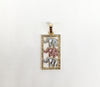 Plated Tri-Color Elephant Pendant
