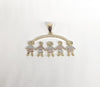 Plated Three Girls and Two Boys Pendant