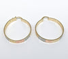 Plated Tri-Color Hoop Earring