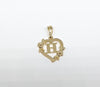 Plated Heart with Letter Pendant