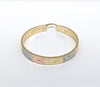 Plated Tri-Color Hoop Earring