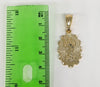 Virgin Mary Cross Double Pendants Charms 3mm Rope/Braided Plated Necklace
