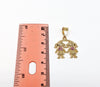 Plated Two Girls Pendant