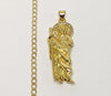 Plated Saint Jude 3mm Cuban Chain Necklace
