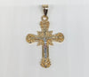 Plated Tri-Gold Cross Pendant