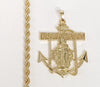 Plated Virgin Mary 4mm Rope/Braided Chain Necklace
