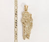 Plated Saint Jude 3mm Figaro Chain Necklace