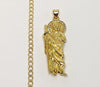 Plated Saint Jude 3mm Cuban Chain Necklace
