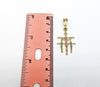 Tri-Plated Triple Cross Pendant