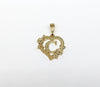Plated Heart with Letter Pendant