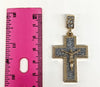 Plated Cross with Glitter Pendant