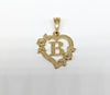 Plated Heart with Letter Pendant