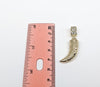 Plated Long Horn Pendant