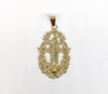 Plated Virgin Mary Holding Child Pendant