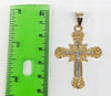 Plated Tri-Gold Cross Pendant