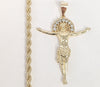 Plated Cross 4mm Rope/Braided Chain Necklace