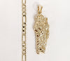Plated Saint Jude 4mm Figaro Chain Necklace
