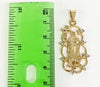 Plated Virgin Mary 5mm 26" Figaro Chain Necklace