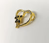 Plated Heart with Panda Pendant