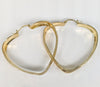 Plated Heart Hoop Earring LARGE*