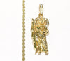 Plated Medium Saint Jude 3mm Rope/Braided Chain Necklace