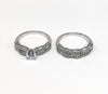 Rhodium Plated Rings Set