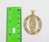 Plated Virgin Mary 2mm Rope/Braided Chain Necklace