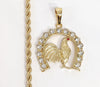 Plated Rooster Rope/Braided 4mm Chain Necklace