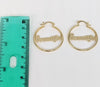 Plated "Beautiful" Hoop Earring
