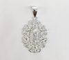 Rhodium Plated Rose Virgen de Guadalupe Pendant*