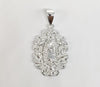 Rhodium Plated Rose Virgen de Guadalupe Pendant*