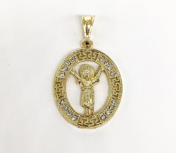 Plated Halo Divine Child Pendant