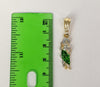 Cross Saint Jude Double Pendants Charms 3mm Figaro Plated Necklace