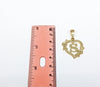 Plated Heart with Letter Pendant