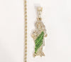 Plated Multicolor Saint Jude 2mm Rope/Braided Chain Necklace