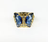 Plated Blue Butterfly Ring