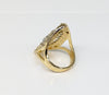 Plated Tri-Gold Oval Virgin Mary Ring