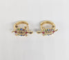 Plated Multi Stone Turtle Earring