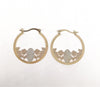 Plated Tri-Color Saint Jude Hoop Earring