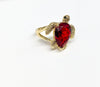 Plated Stone Turtle Ring