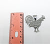 Rhodium Plated Rooster Pendant