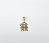 Plated Girl and Boy Pendant