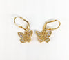 Plated Butterfly Hook Earring