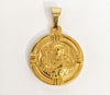 Stainless Steel Gold Saint Benedict Pendant
