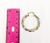 Plated Tri-Color Hoop Earring