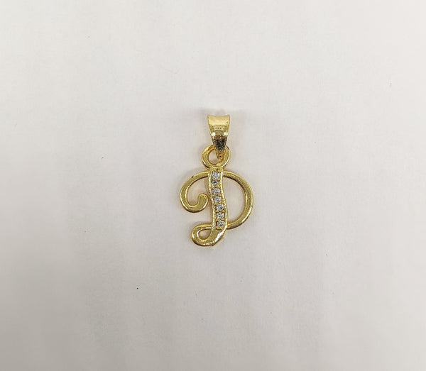 Plated Letter "D" Pendant