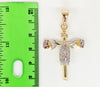 Plated Tri-Color Virgin Mary 3mm Star Chain Necklace