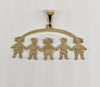 Plated Three Girls and Two Boys Pendant
